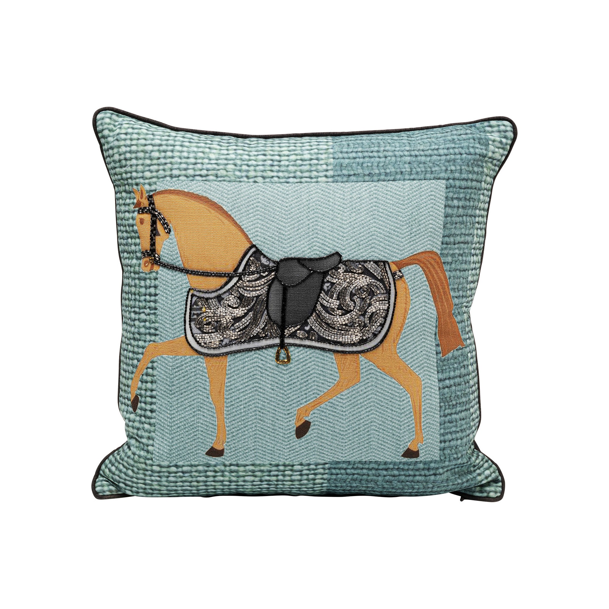 Coussin Show Horse Plaid 45x45cm
