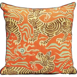 Coussin Tiger Love rouge 45x45cm