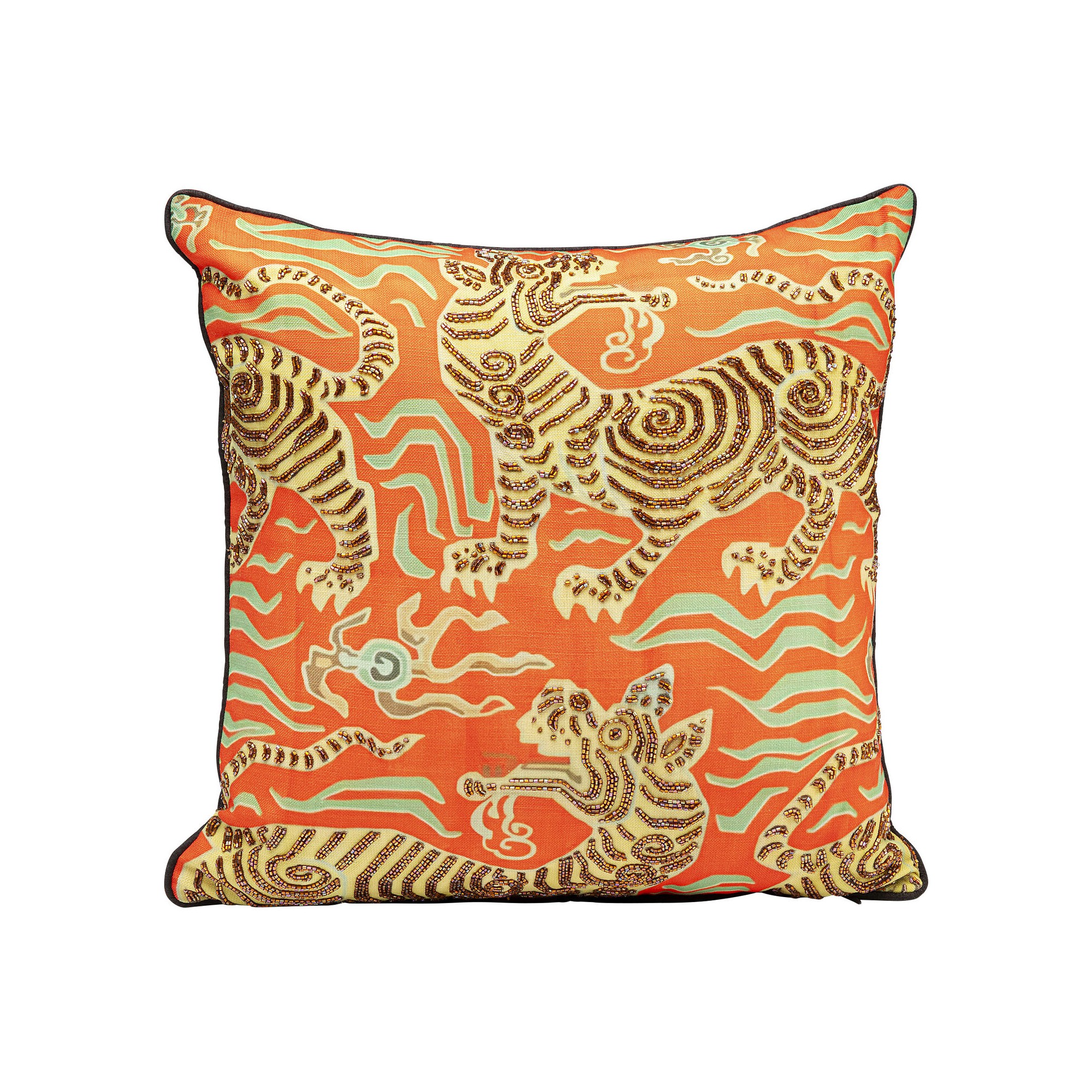 Coussin Tiger Love rouge 45x45cm