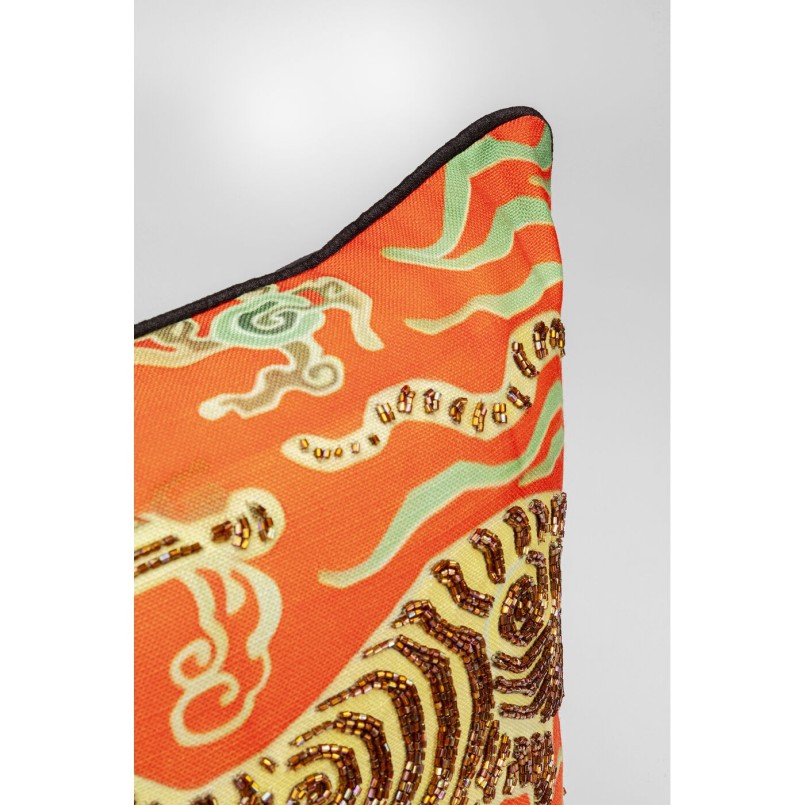 Coussin Tiger Love rouge 45x45cm