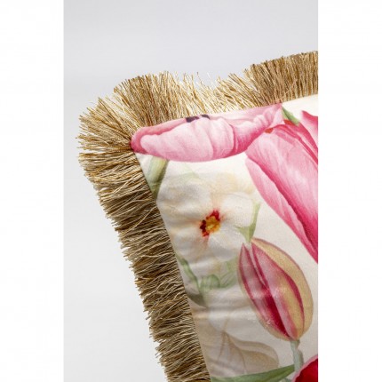 Kussen franje tulpen Kare Design