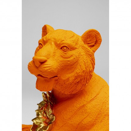Deco orange tiger flowers XL 61cm Kare Design