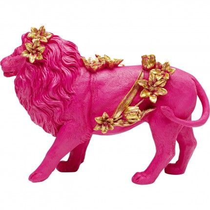 Deco pink lion flowers 25cm Kare Design