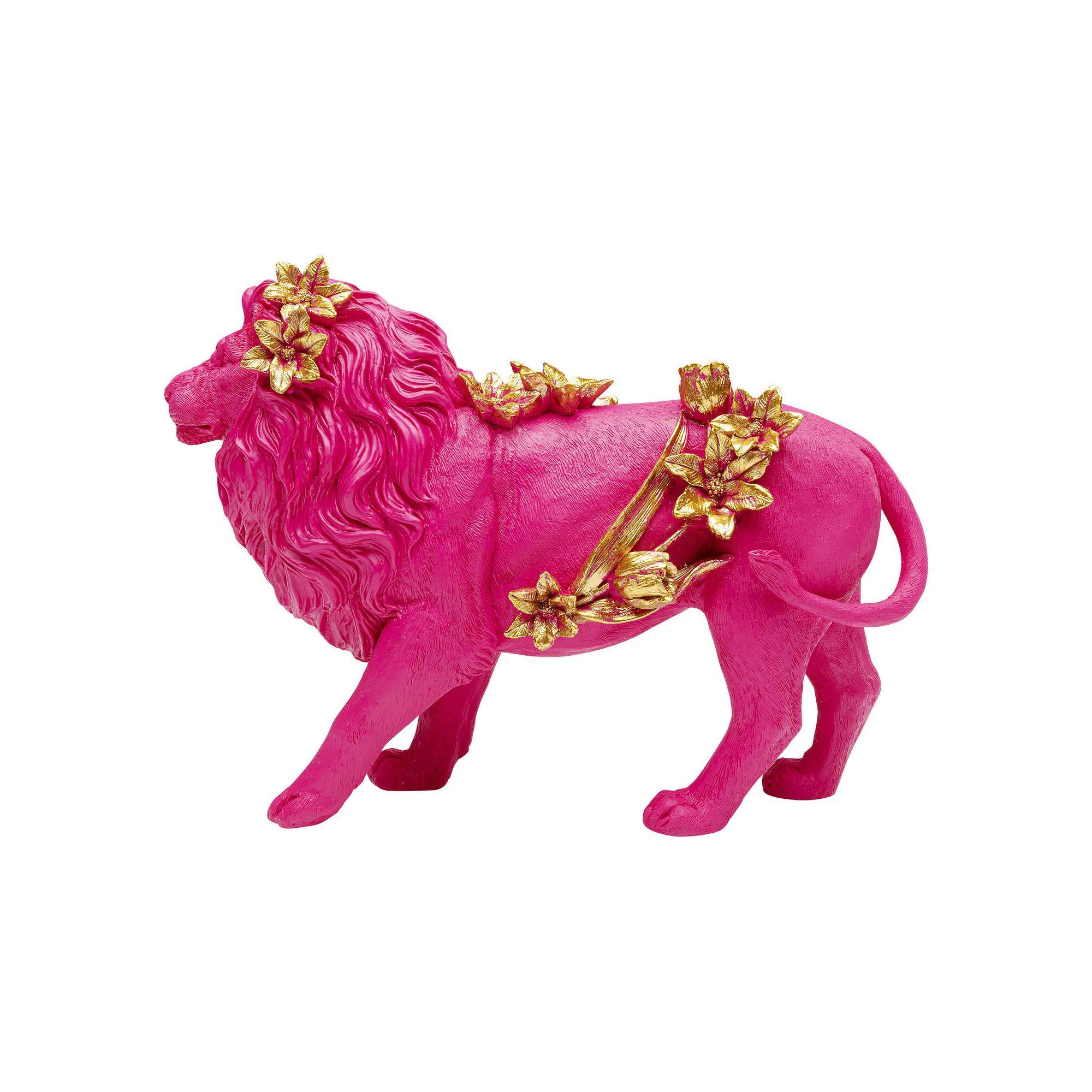 Figurine décorative Flower Lion fuchsia 19cm