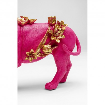 Deco pink lion flowers 25cm Kare Design