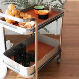 Desserte en acier et simili cuir - Tango - Kare Design