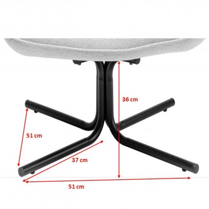 Draaifauteuil Oscar grijs Kare Design