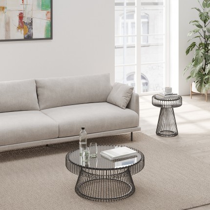 Bijzettafel Lisboa Ø38cm zwart Kare Design