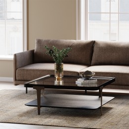 Table basse marron carrée - Divine - Kare Design