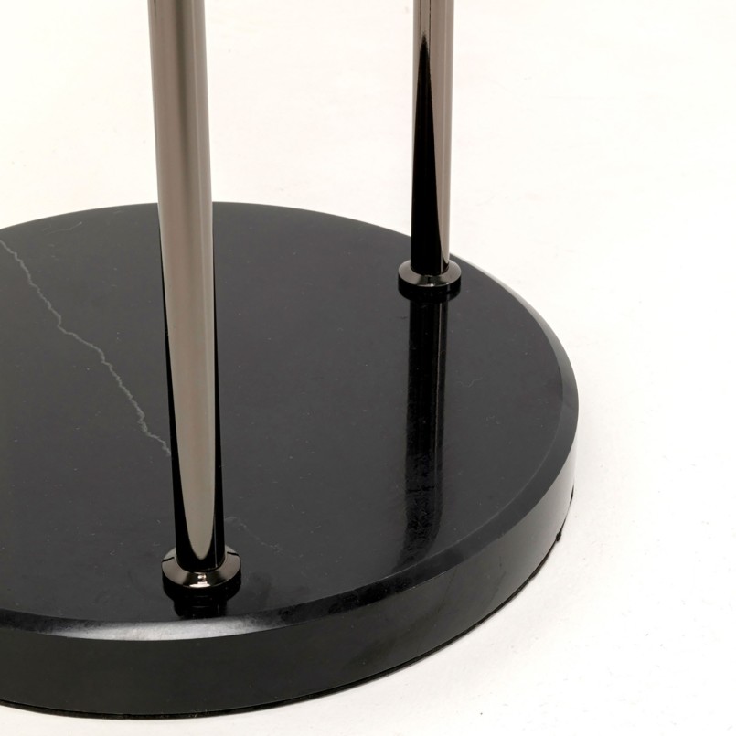 Lampadaire en verre argenté et marbre noir - Supernova - Kare Design