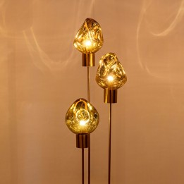 Lampadaire doré en verre et marbre - Supernova - Kare Design