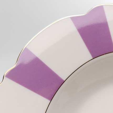 Plate Deep Harlequin Ø23cm purple (6/set) Kare Design