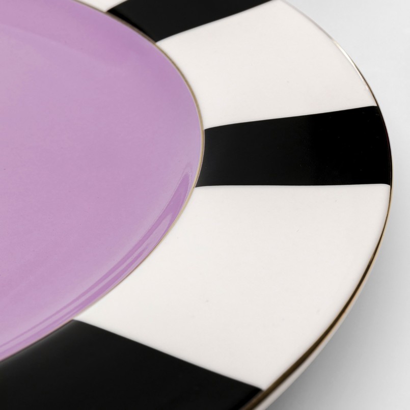 Plate Harlequin purple Ø31cm Kare Design