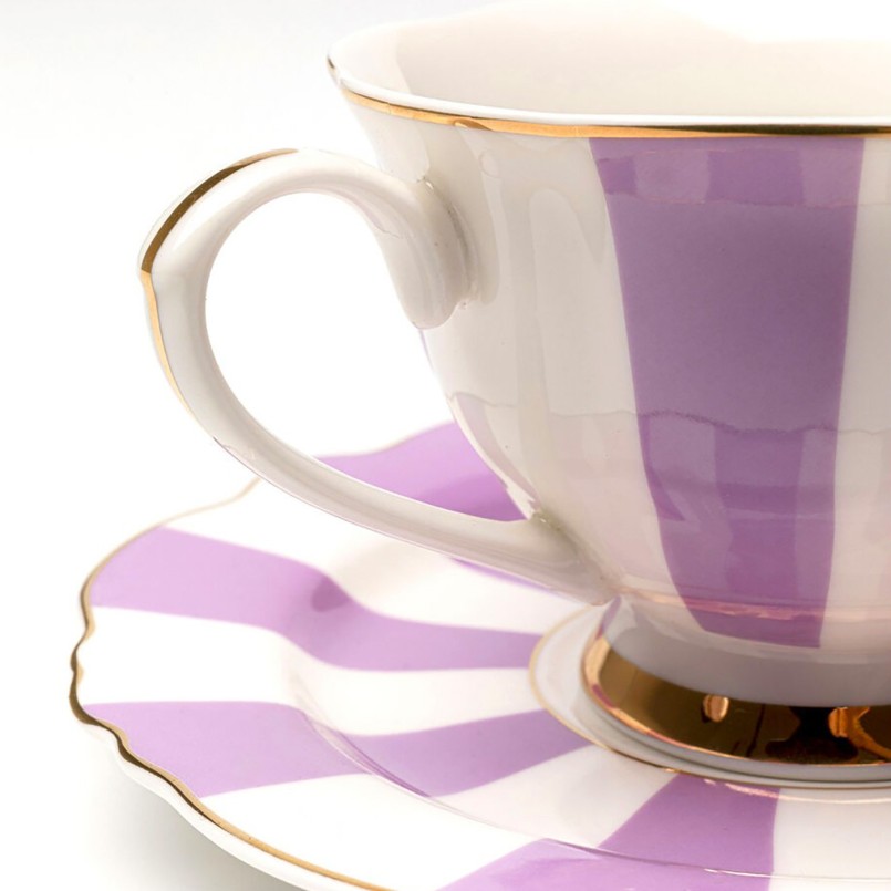 Tasses à café violettes et blanches - Harlequin - Kare Design