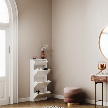 Schoenenkast Caruso wit 3+1 laden Kare Design