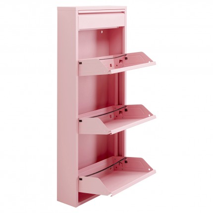 Schoenenkast Caruso roze 3+1 laden Kare Design