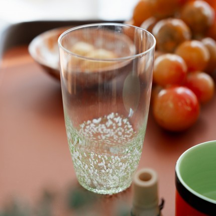 Water Glass Confetti green (6/set) Kare Design