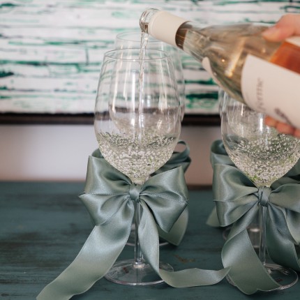 Wine Glass Confetti green (4/set) Kare Design