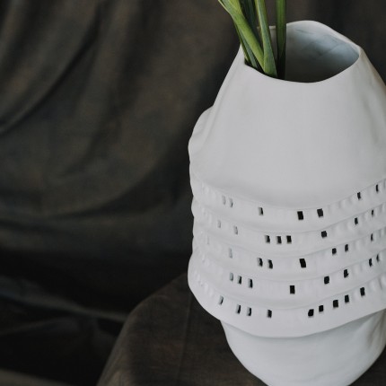 Vaas anemoon 39cm wit Kare Design