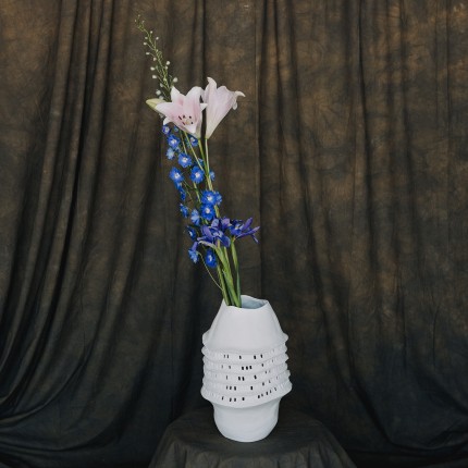 Vaas anemoon 39cm wit Kare Design