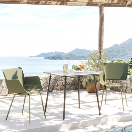 Tuinstoel met armleuningen Madeira groen Kare Design