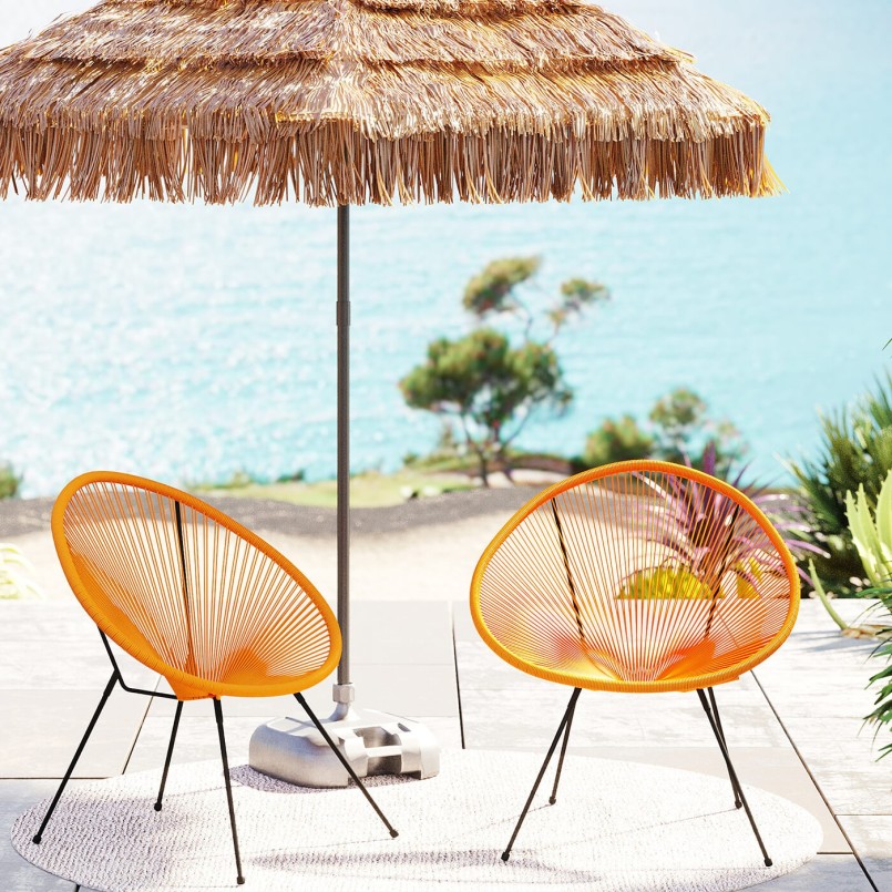 Fauteuil de jardin orange - Acapulco - Kare Design