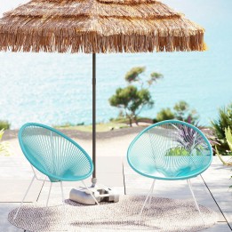 Blue garden armchair - Acapulco - Kare Design
