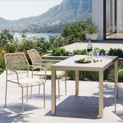 Outdoor chair with armrests Madagascar grey Kare Design