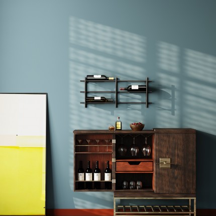 Porte-bouteilles mural Cape Town noir 34cm Kare Design