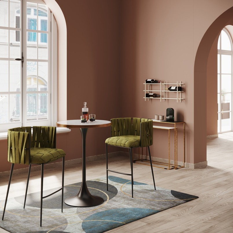 Porte-bouteille mural beige en acier - Cape Town - Kare Design