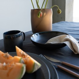 Assiettes creuses en faïence noire - Kassandra - Kare Design