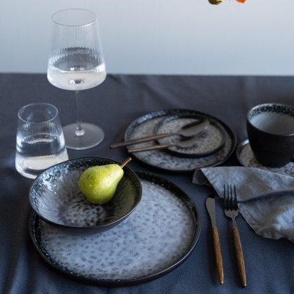 Plate Soho grey Ø21cm (4/set) Kare Design