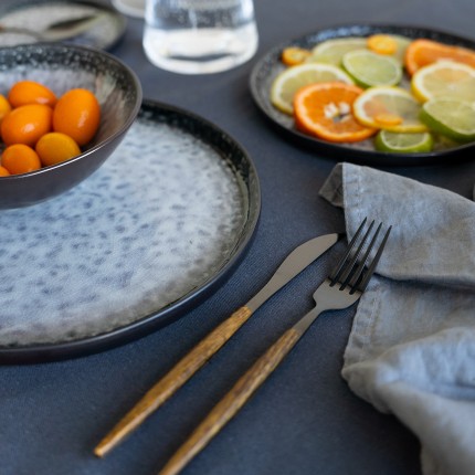 Plate Soho grey Ø21cm (4/set) Kare Design