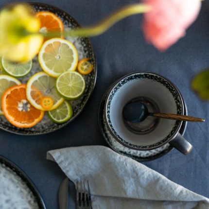 Plate Soho grey Ø21cm (4/set) Kare Design