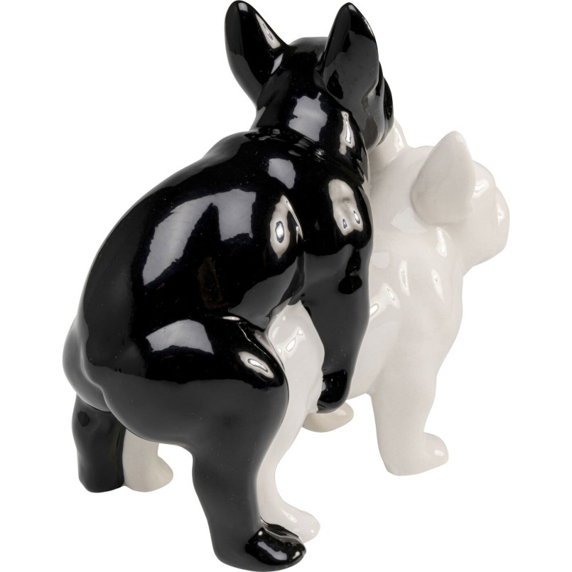 Figurine décorative Love Dogs noir
