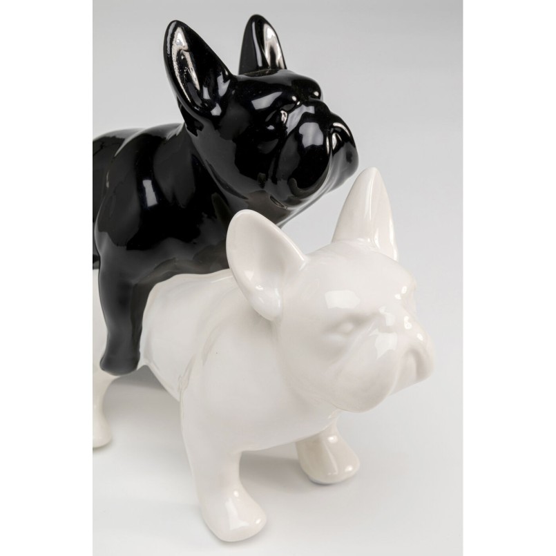 Figurine décorative Love Dogs noir