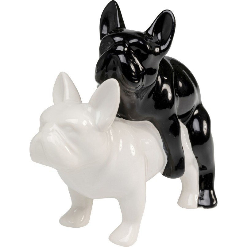 Figurine décorative Love Dogs noir