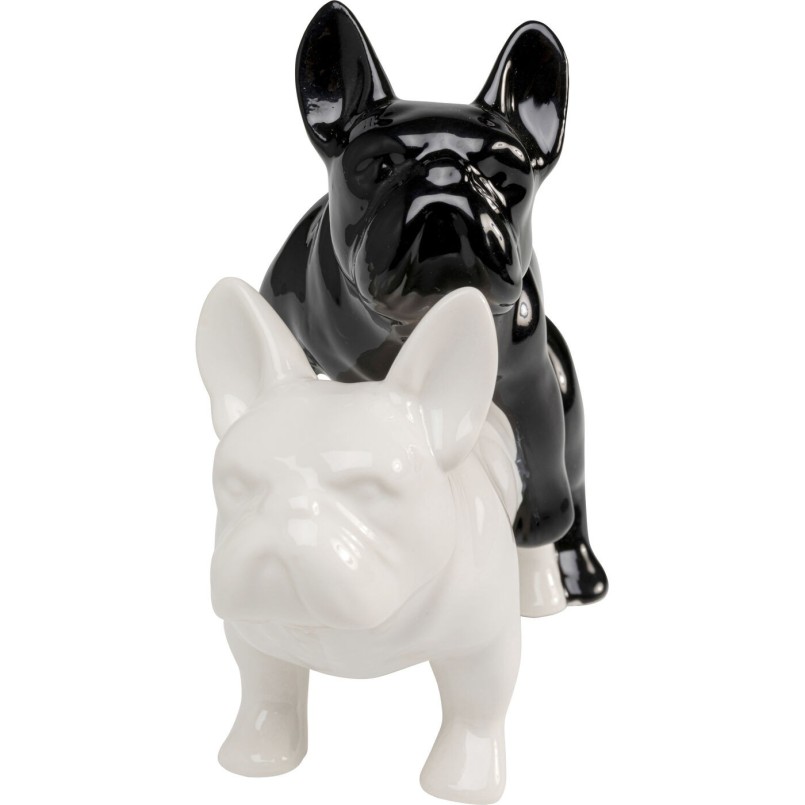 Figurine décorative Love Dogs noir