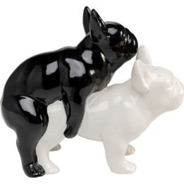 Figurine décorative Love Dogs noir