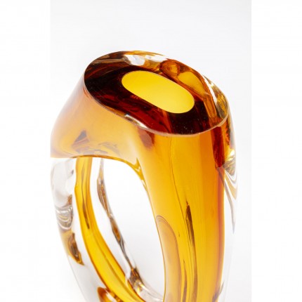 Vase Anello yellow 34cm Kare Design