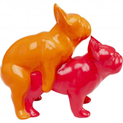 Déco Love Dogs orange et rouge Kare Design