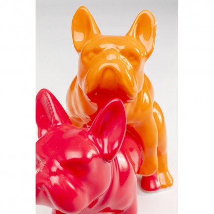 Déco Love Dogs orange et rouge Kare Design
