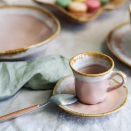 Tasses à café en grès rose - Nala - Kare Design