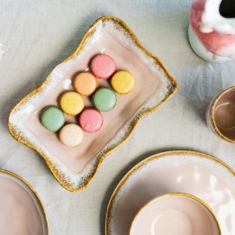 Plat en grès rose - Nala - Kare Design