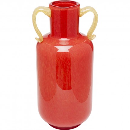 Vaas Salut 36cm rood met handgrepen Kare Design