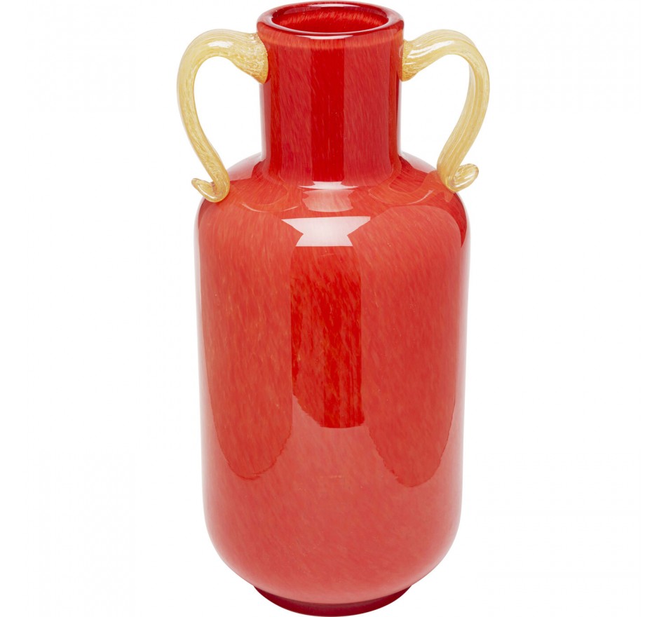 Vaas Salut 36cm rood met handgrepen Kare Design