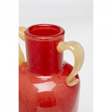 Vaas Salut 36cm rood met handgrepen Kare Design