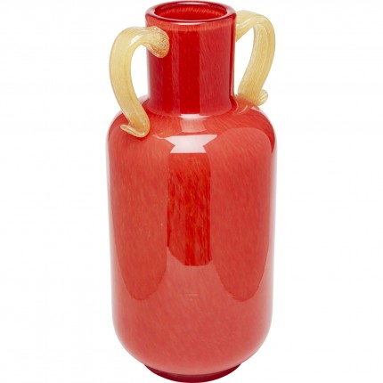 Vaas Salut 36cm rood met handgrepen Kare Design