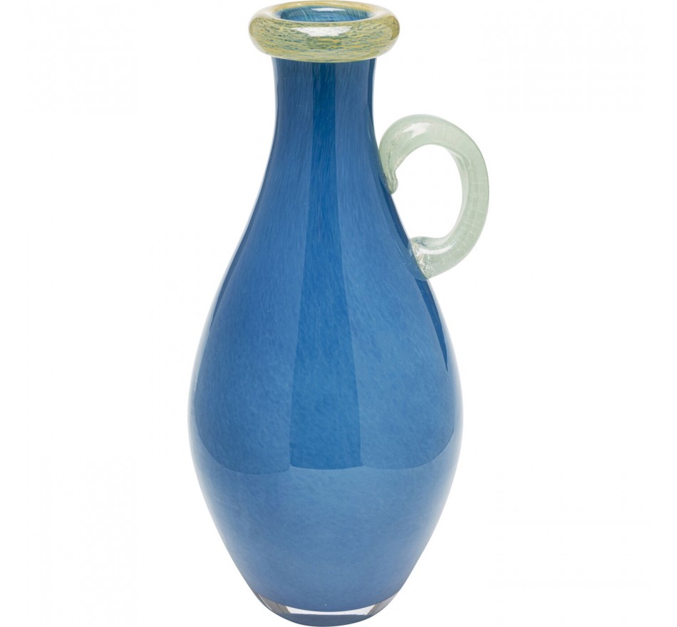 Vaas Sina 32cm blauw met handgreep Kare Design