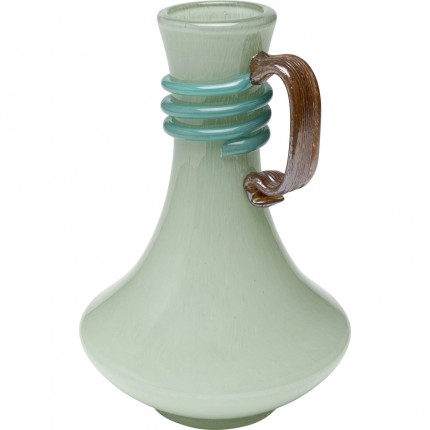 Vaas Sina 25cm groen met handgreep Kare Design